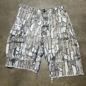 Vintage 80s Realtree Treebark Camo Cargo Shorts 30x12